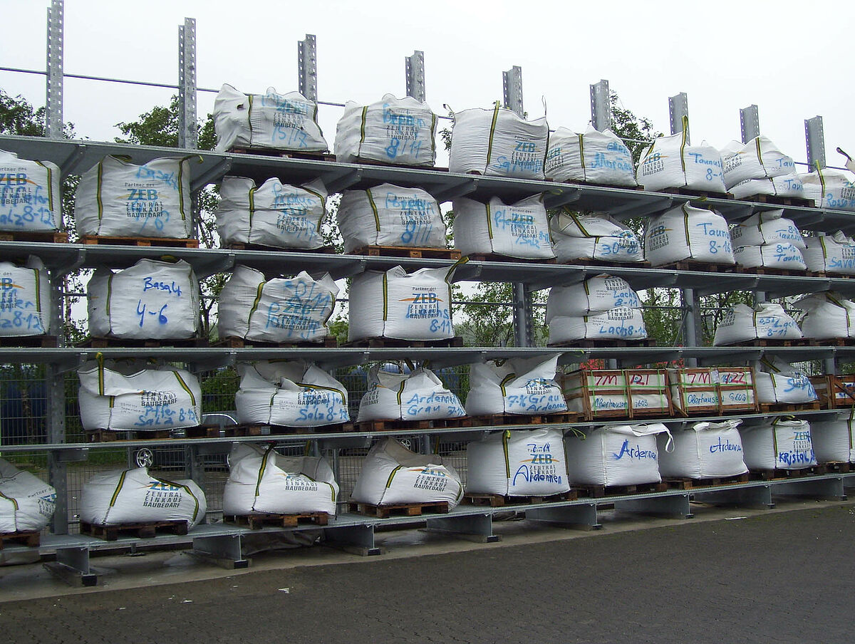 racking systems for the storage of building material